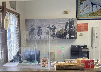 Ranching display with historic photographs