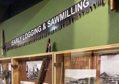 Early Logging & Sawmilling display