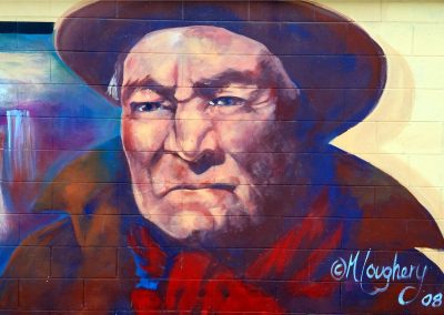 Mural portrait of Joe Coutlee
