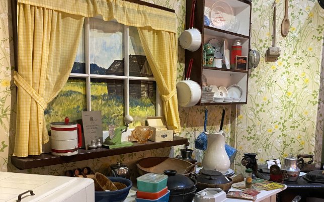 Pioneer kitchen display at the Nicola Valley Museum